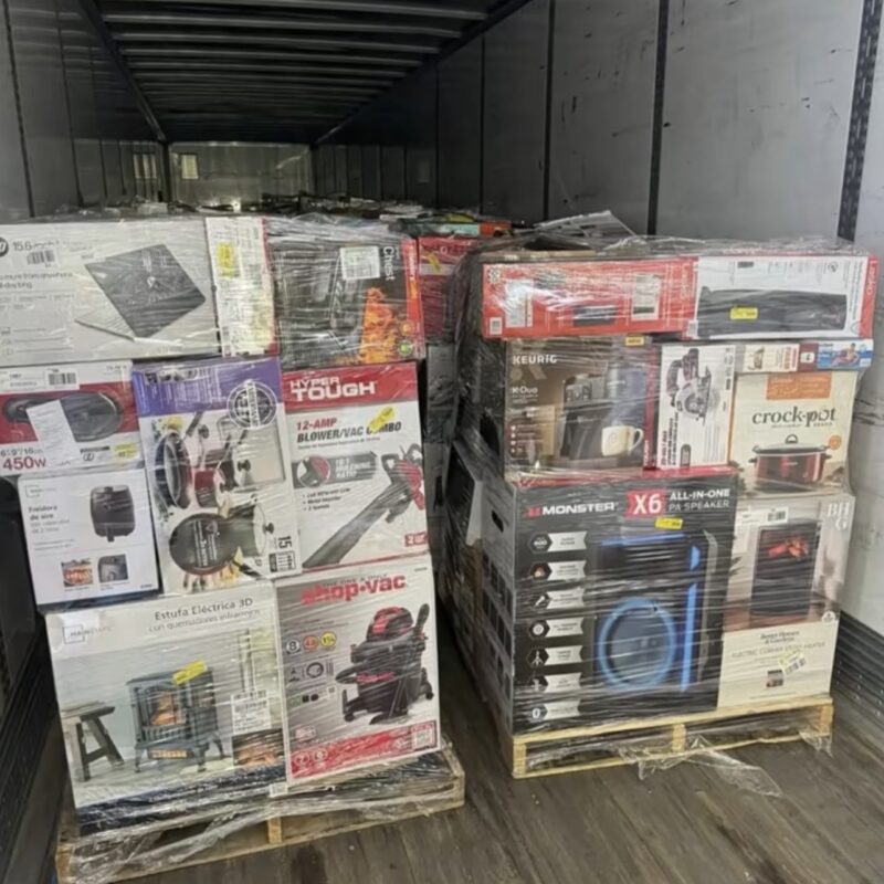electronics appliances truckload pallets bulk small appliances
