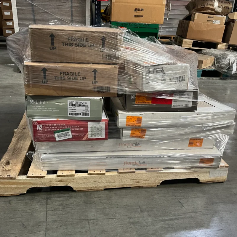 flooring tile pallets bulk construction materials
