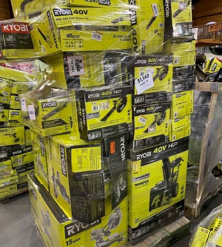 ryobi wholesale tools pallets