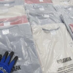 gym shark clothing pallets (350 pieces per pallet)