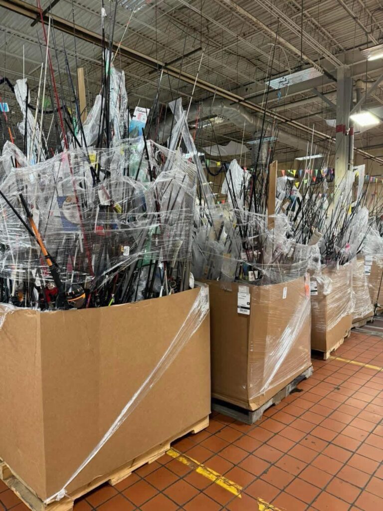 fishing equipments liquidation pallets